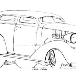 Del Swanson Sketches 38 Chevy