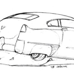 Del Swanson Sketches 48 Caddy
