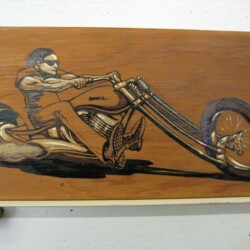 Del Swanson Chopper on Wood