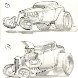 Del Swanson Sketches Hemi Touring